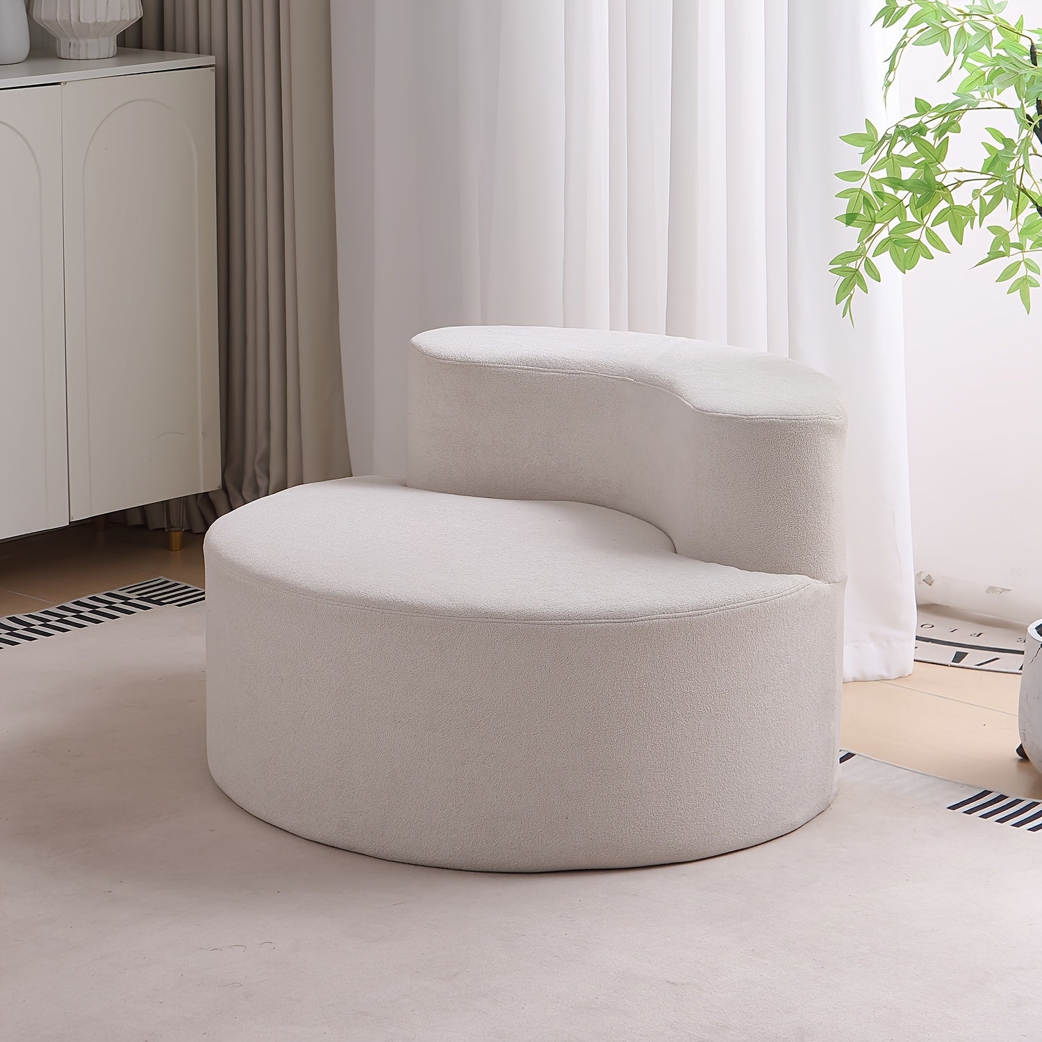 Kanai Poetry Compact Single Sofa with High-Density Memory Foam - Crush Curve Arc