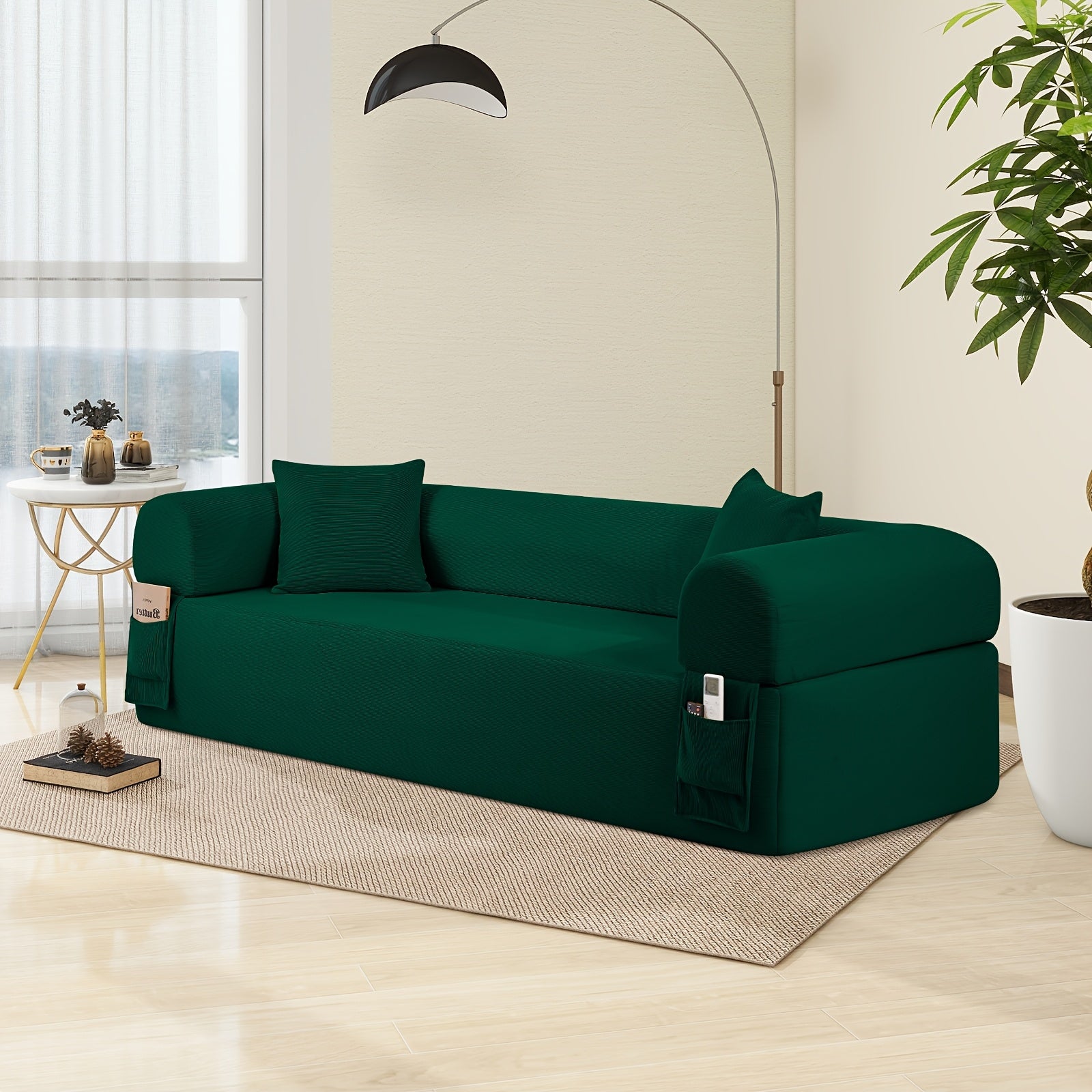 Floor Sofa Sofa In A Box, No Installation Easy to Transport Memory Foam with Individual Pocket Springs Seat