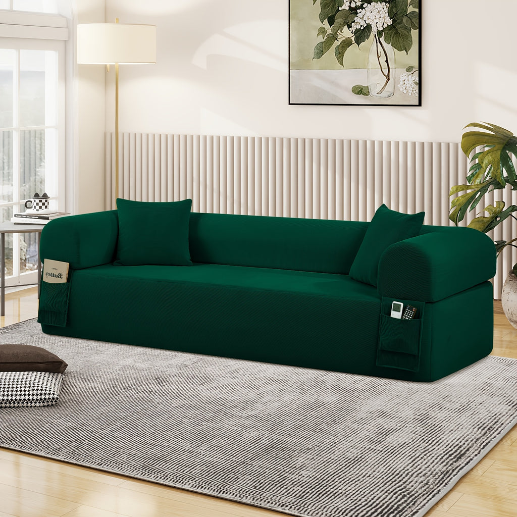 Floor Sofa Sofa In A Box, No Installation Easy to Transport Memory Foam with Individual Pocket Springs Seat