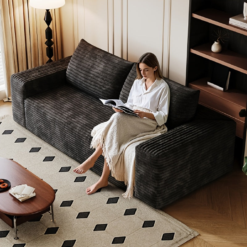 63-78.8'' Cloud Loveseat Sofa, No Assembly Required Comfy Deep Seat Couches 1pc for Living Room