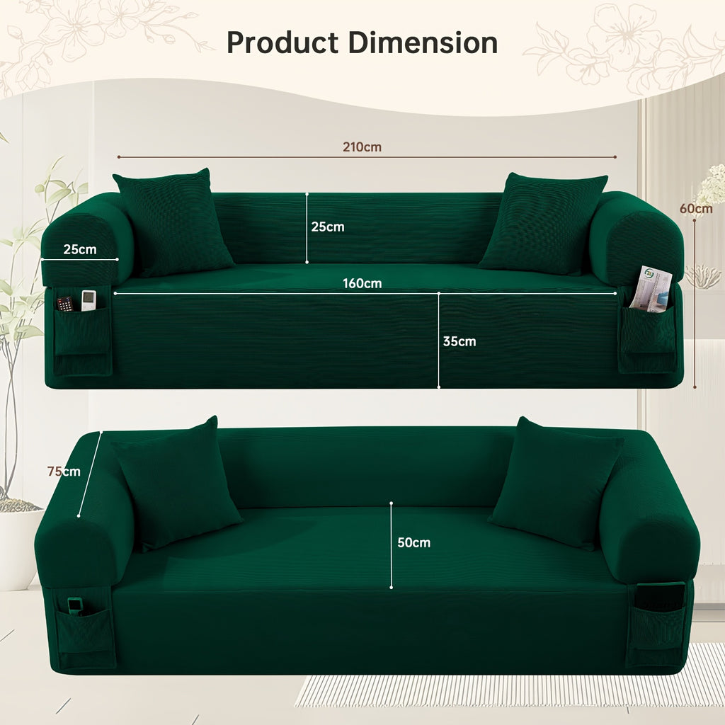 Floor Sofa Sofa In A Box, No Installation Easy to Transport Memory Foam with Individual Pocket Springs Seat