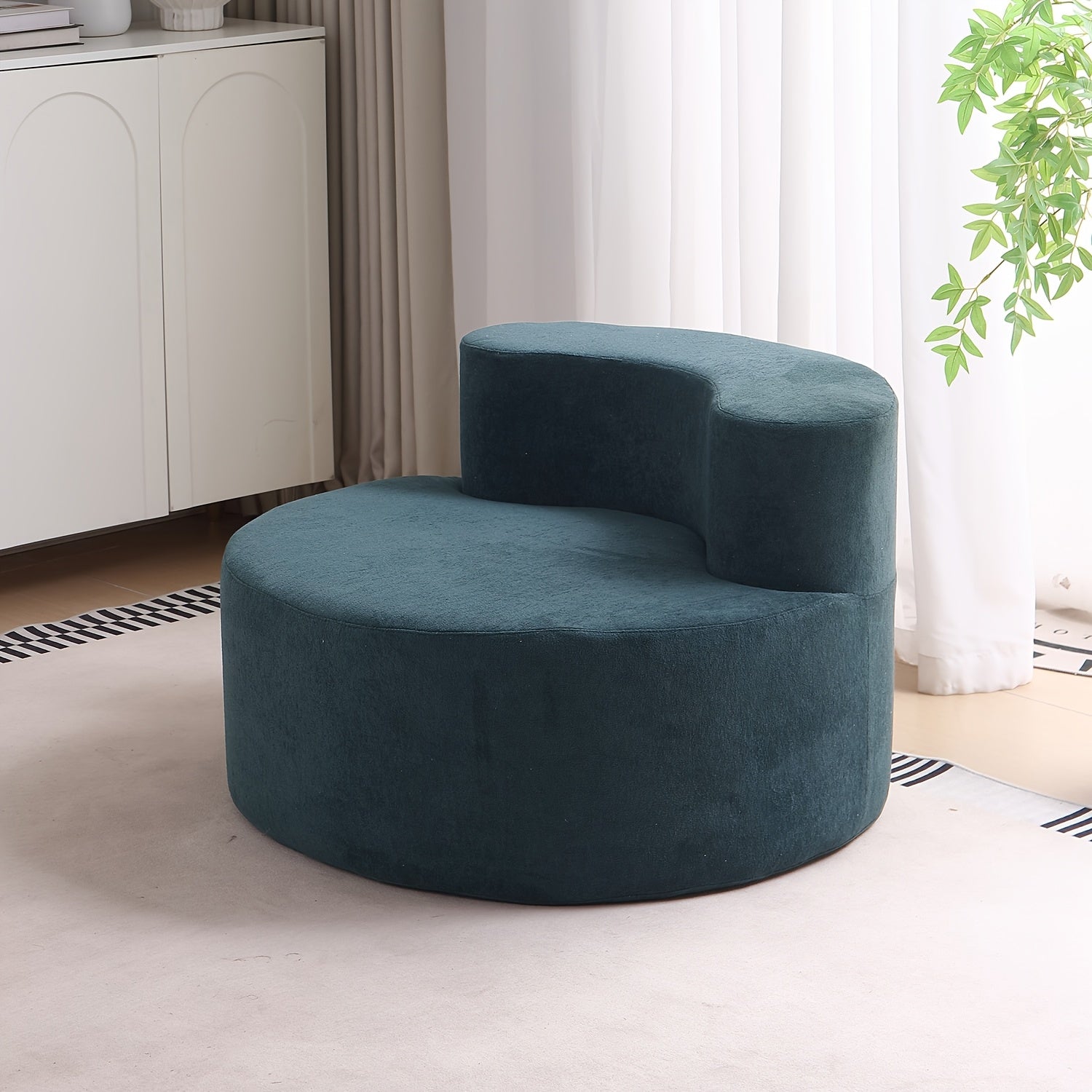 Kanai Poetry Compact Single Sofa with High-Density Memory Foam - Crush Curve Arc