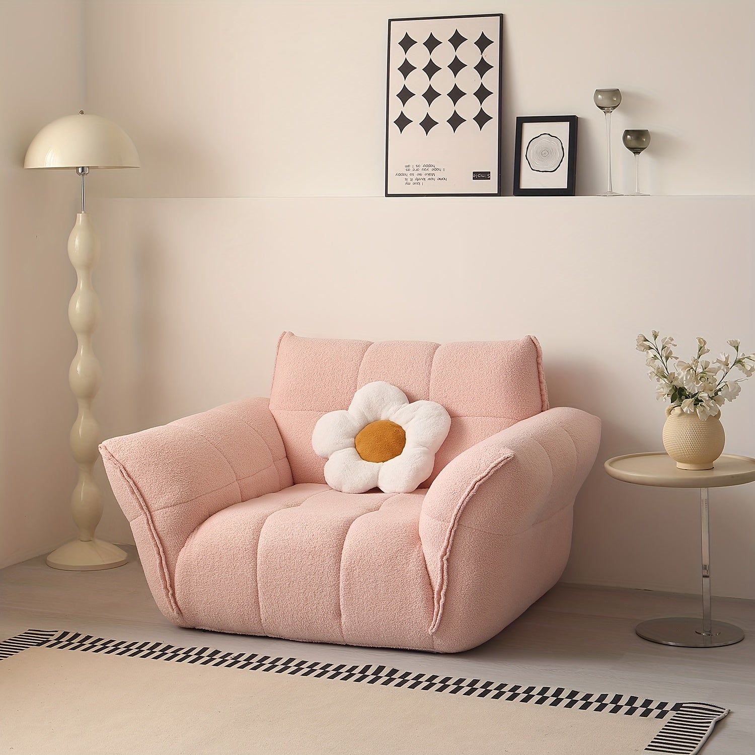 Memory Foam Sofa 48-Inch High-Density Memory Foam Compressed Lily Petal Sofa