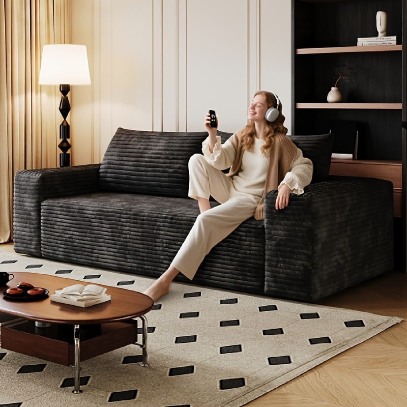 63-78.8'' Cloud Loveseat Sofa, No Assembly Required Comfy Deep Seat Couches 1pc for Living Room