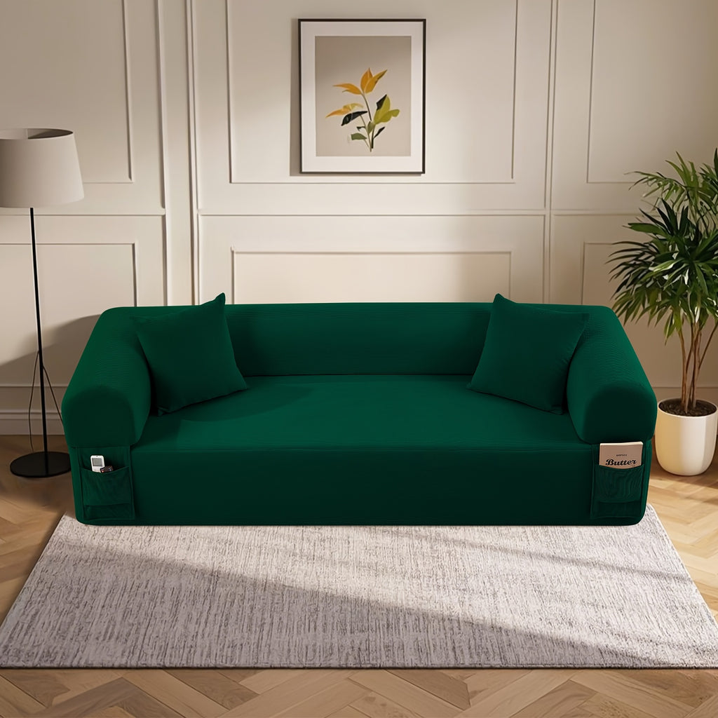 Floor Sofa Sofa In A Box, No Installation Easy to Transport Memory Foam with Individual Pocket Springs Seat