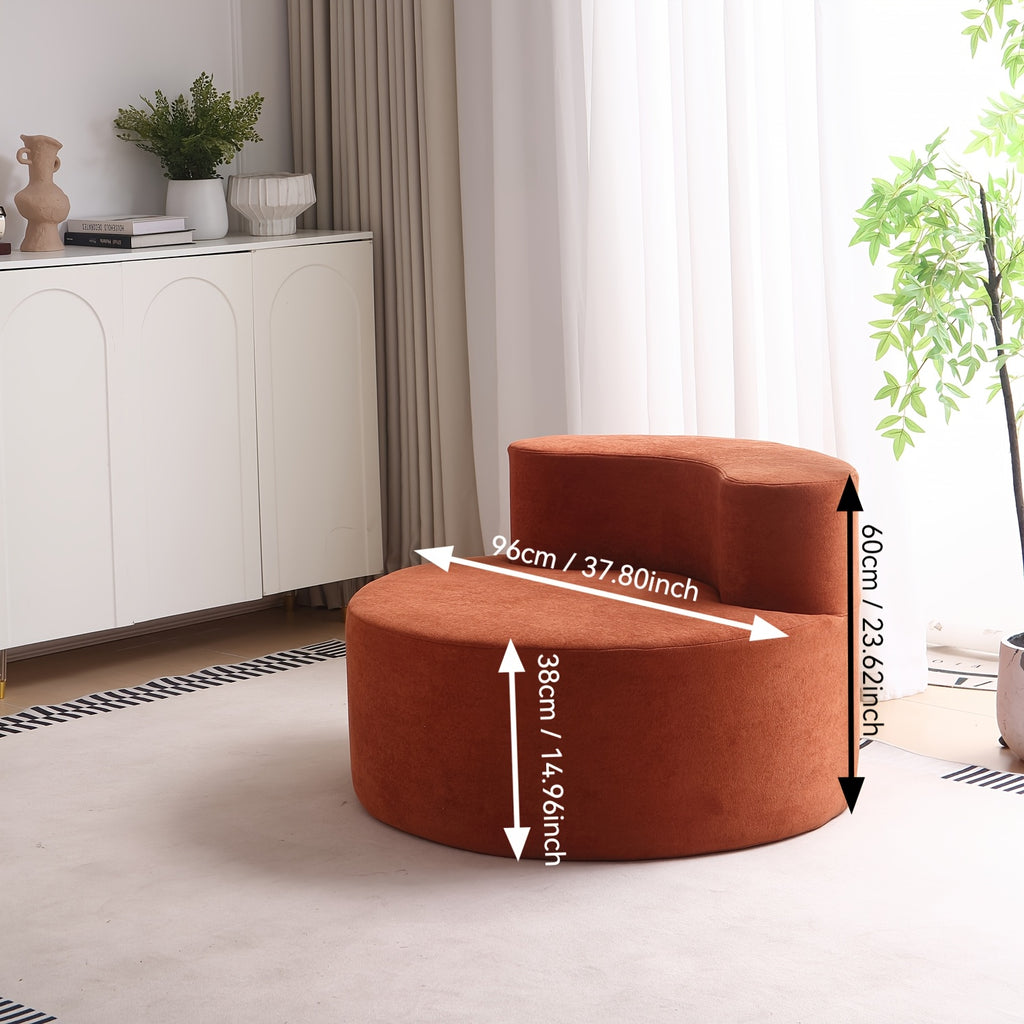 Kanai Poetry Compact Single Sofa with High-Density Memory Foam - Crush Curve Arc